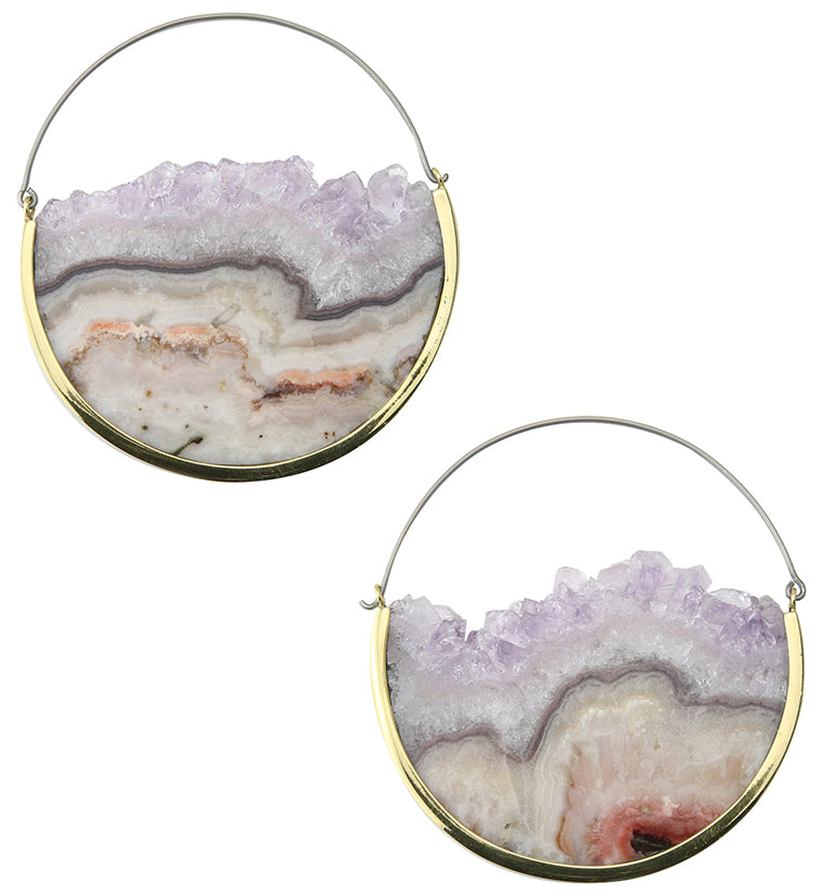 Glacier Titanium & Amethyst Earrings