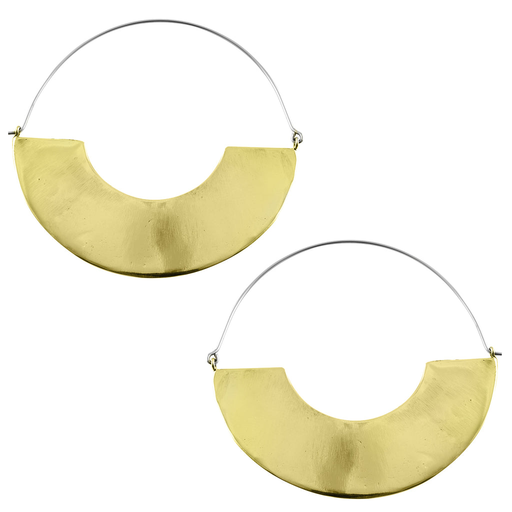 Golden Arc Titanium Earrings