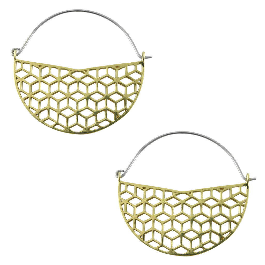 Rhombille Titanium Hangers / Earrings